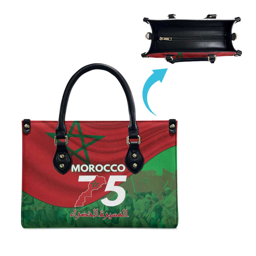 Morocco Green March Day Leather Bag One People - One Nation - Wonder Print Shop