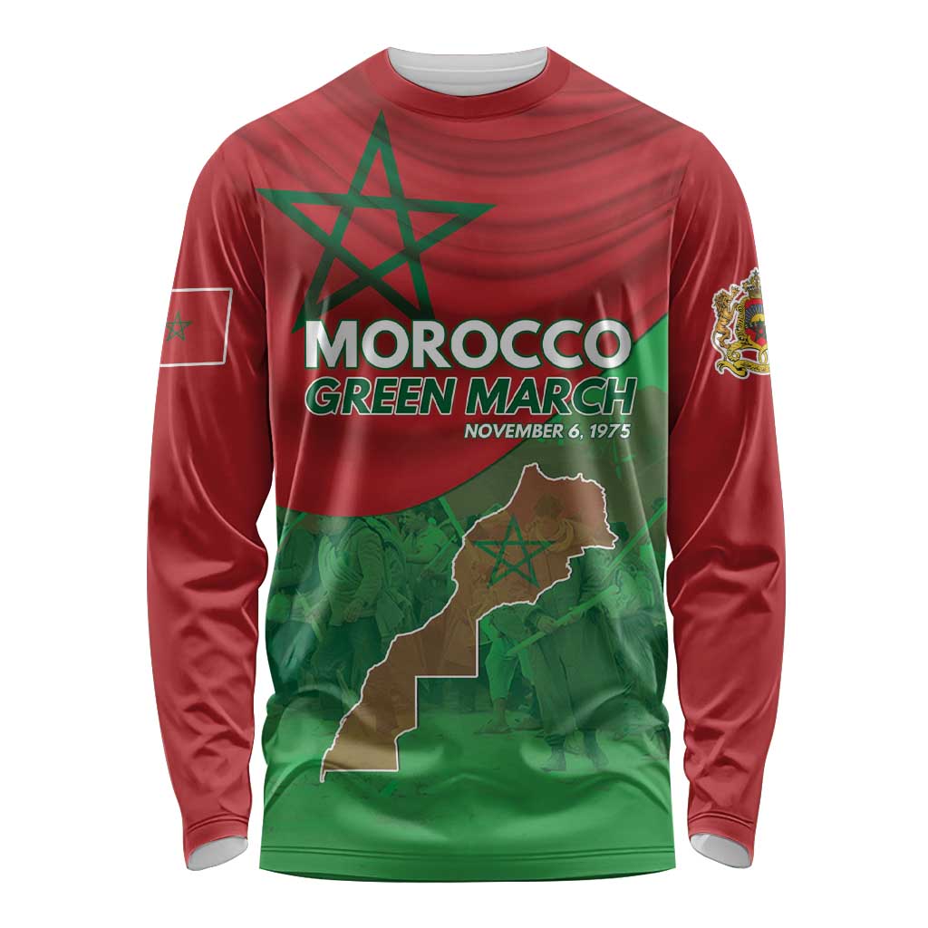 Morocco Green March Day Long Sleeve Shirt One People - One Nation - Wonder Print Shop