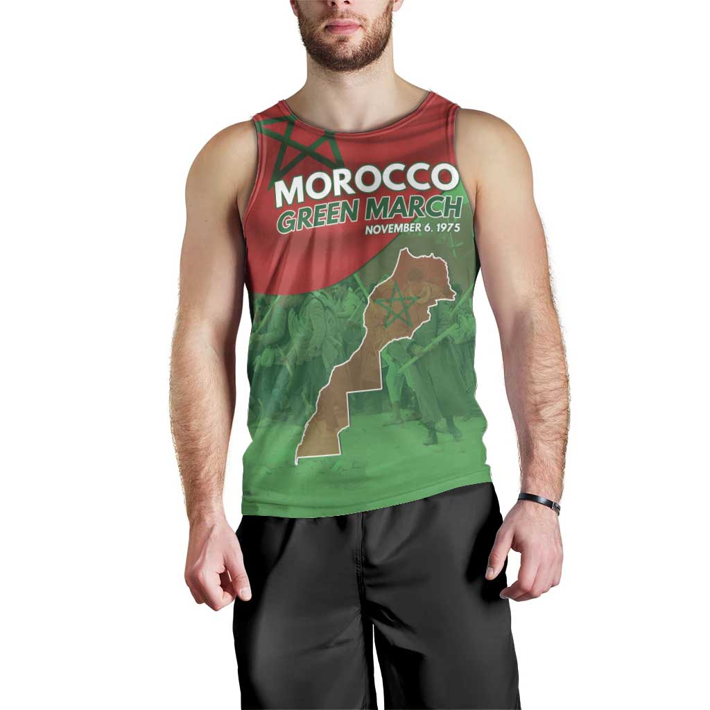 Morocco Green March Day Men Tank Top One People - One Nation - Wonder Print Shop