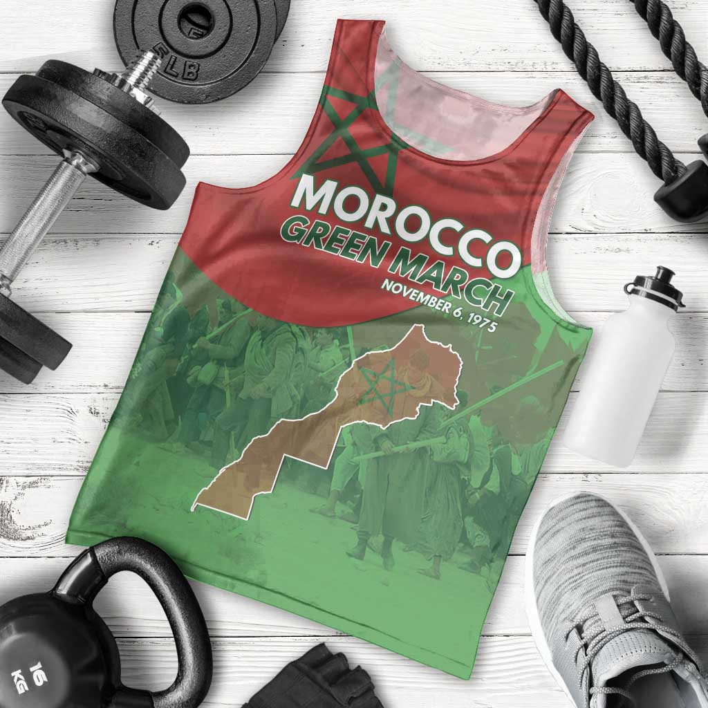 Morocco Green March Day Men Tank Top One People - One Nation - Wonder Print Shop