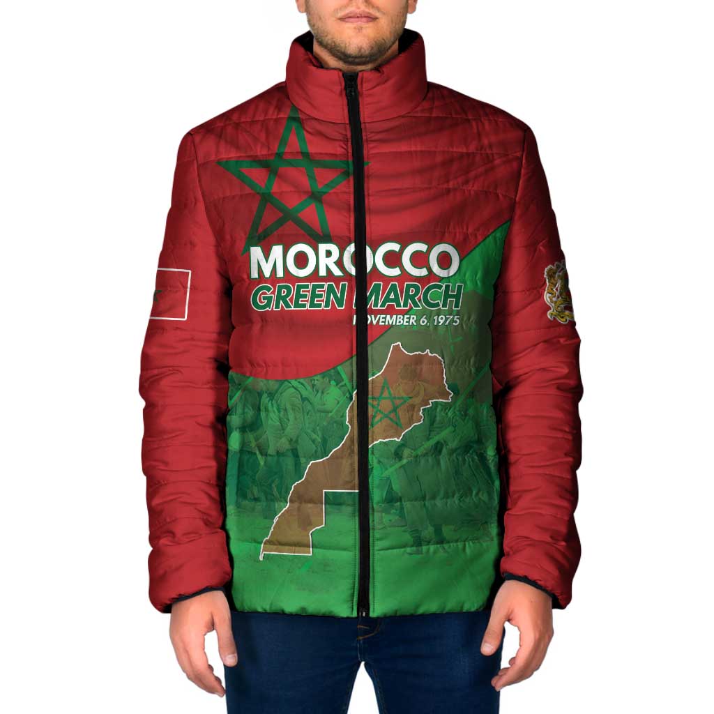 Morocco Green March Day Padded Jacket One People - One Nation - Wonder Print Shop
