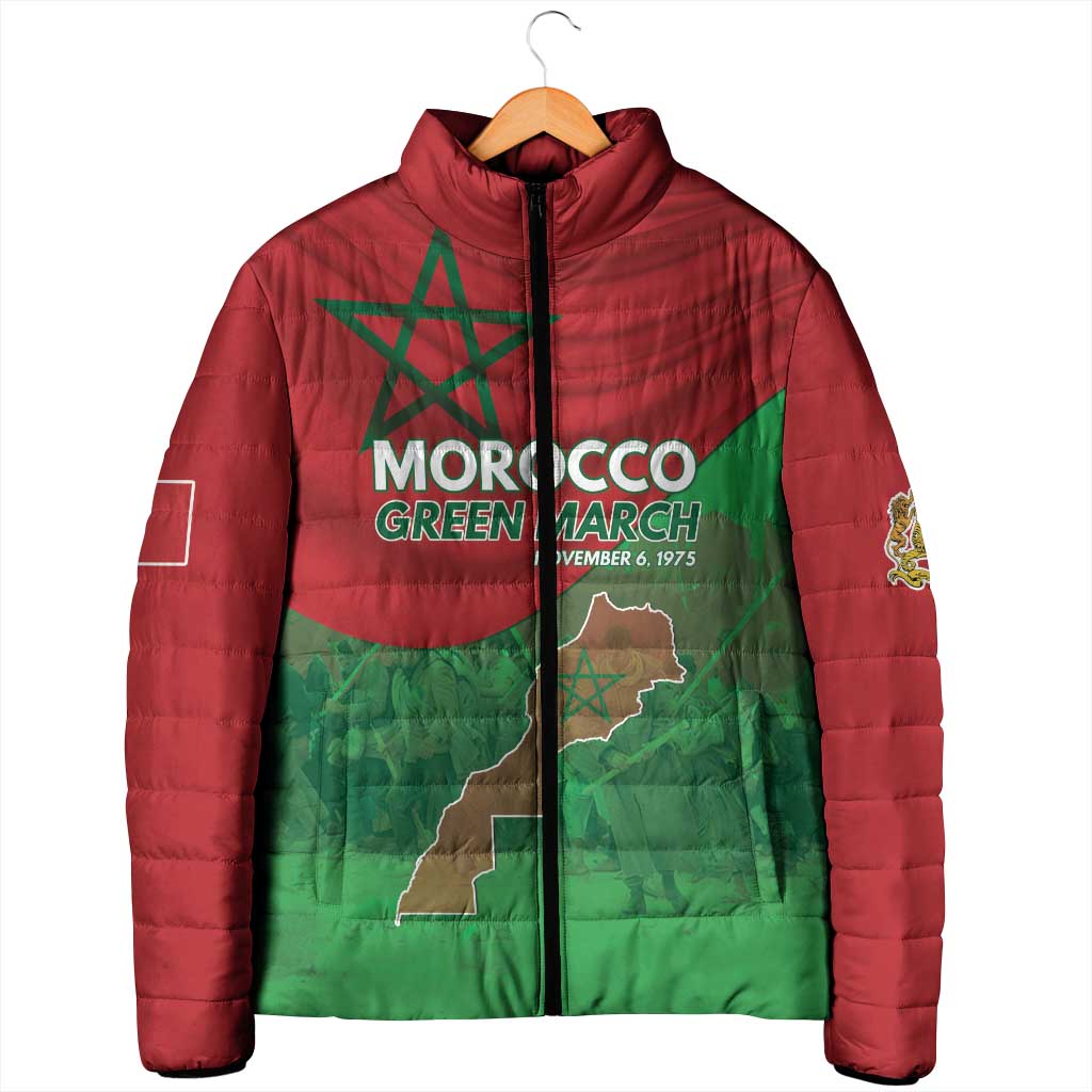 Morocco Green March Day Padded Jacket One People - One Nation - Wonder Print Shop