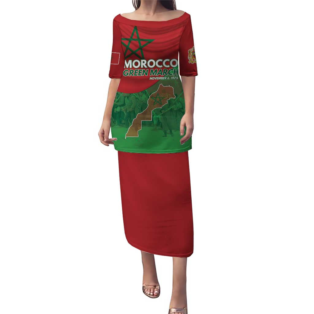 Morocco Green March Day Puletasi One People - One Nation - Wonder Print Shop