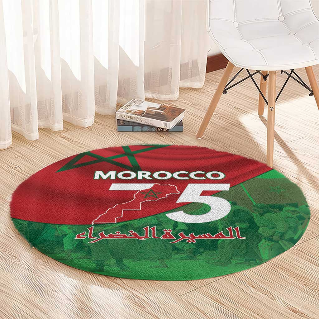 Morocco Green March Day Round Carpet One People - One Nation - Wonder Print Shop