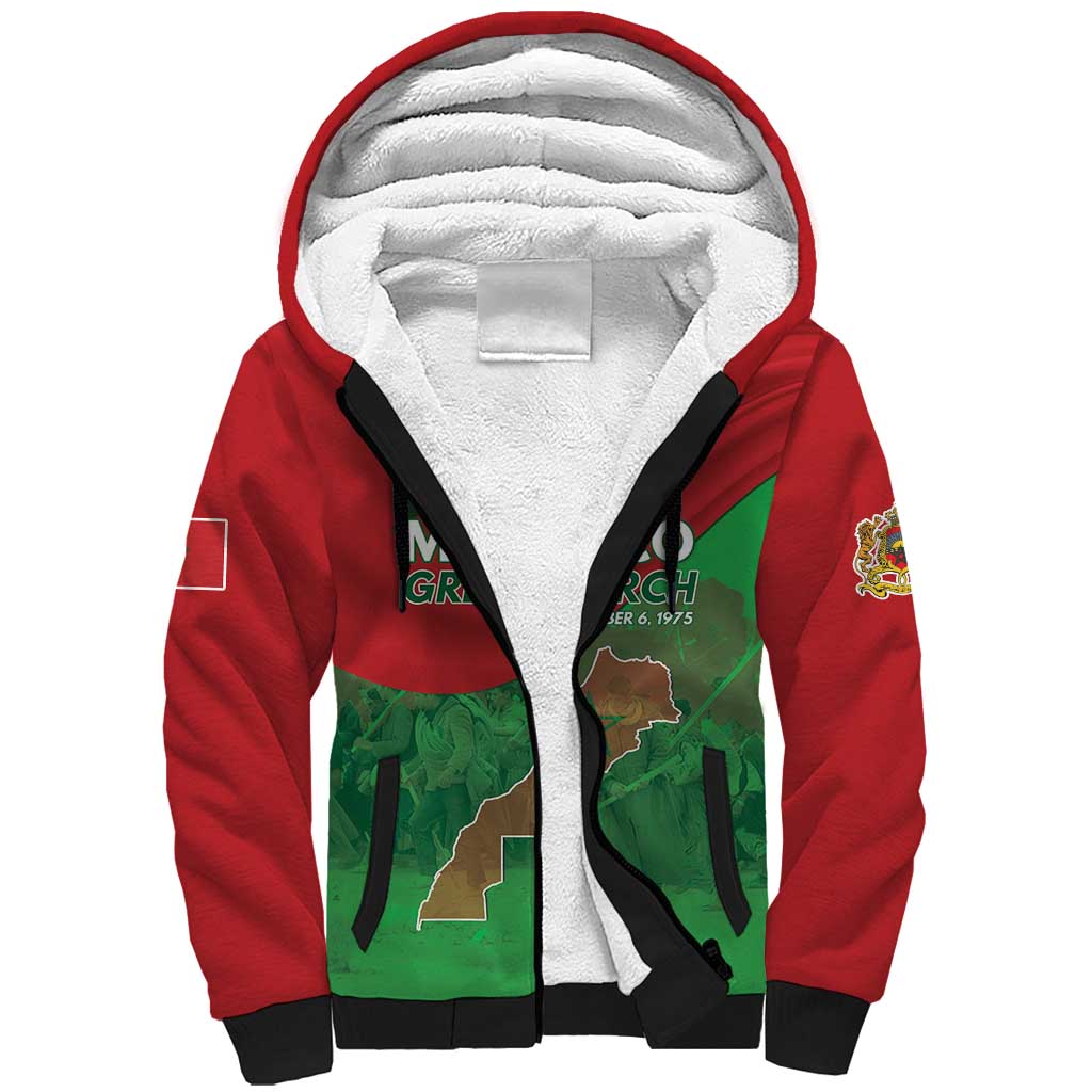 Morocco Green March Day Sherpa Hoodie One People - One Nation - Wonder Print Shop
