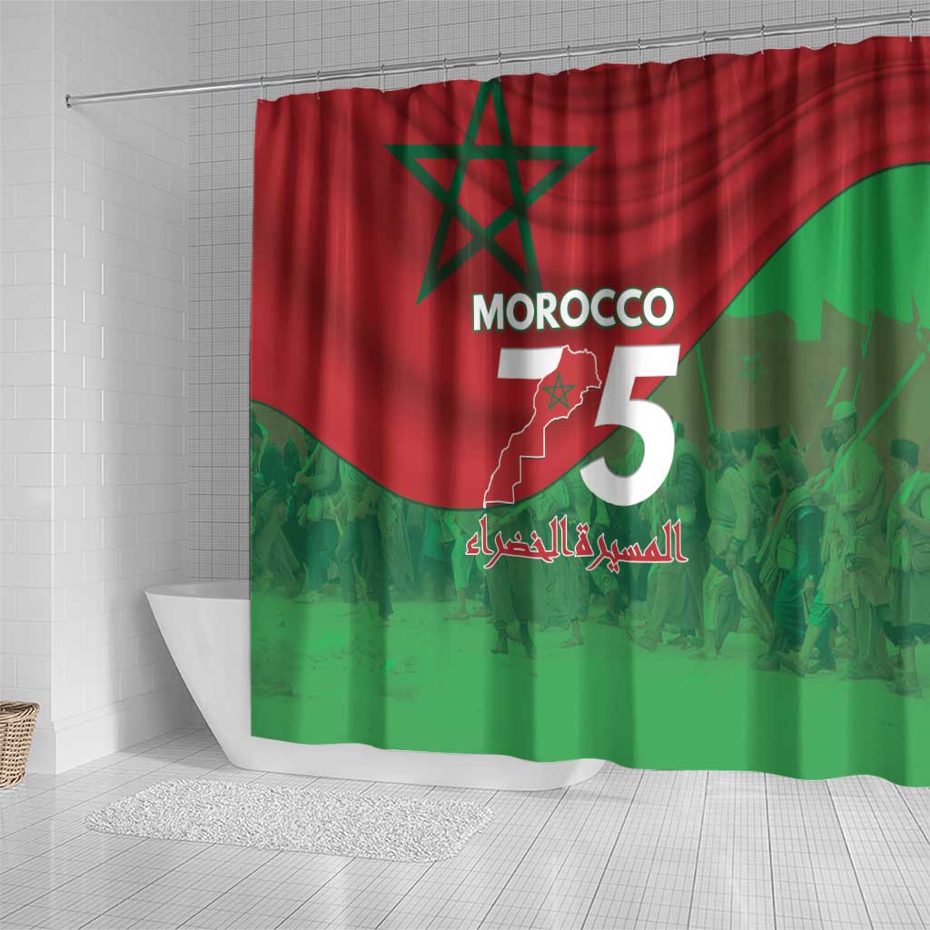Morocco Green March Day Shower Curtain One People - One Nation - Wonder Print Shop