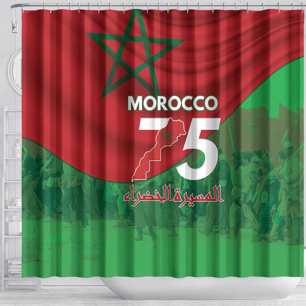 Morocco Green March Day Shower Curtain One People - One Nation - Wonder Print Shop