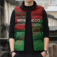 Morocco Green March Day Sleeveless Puffer Jacket One People - One Nation - Wonder Print Shop