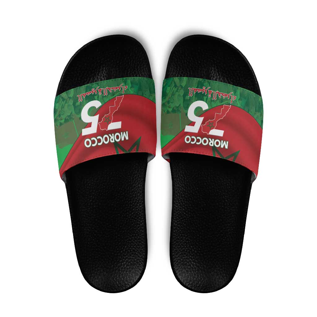 Morocco Green March Day Slide Sandals One People - One Nation - Wonder Print Shop