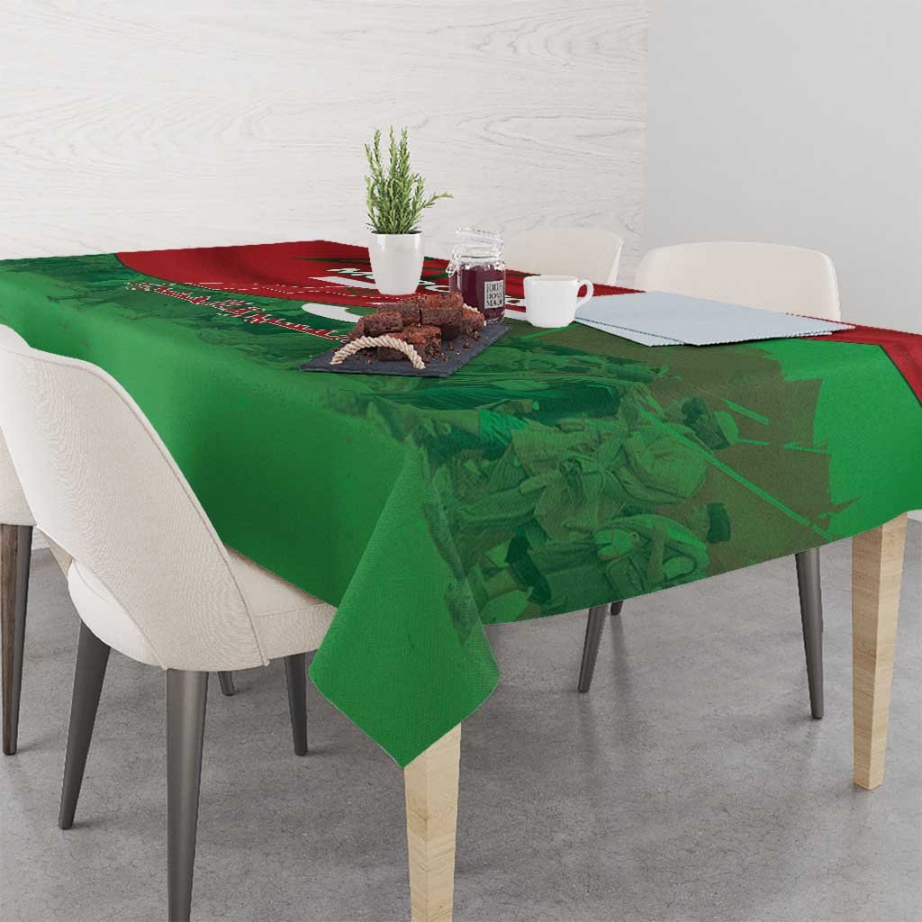 Morocco Green March Day Tablecloth One People - One Nation - Wonder Print Shop