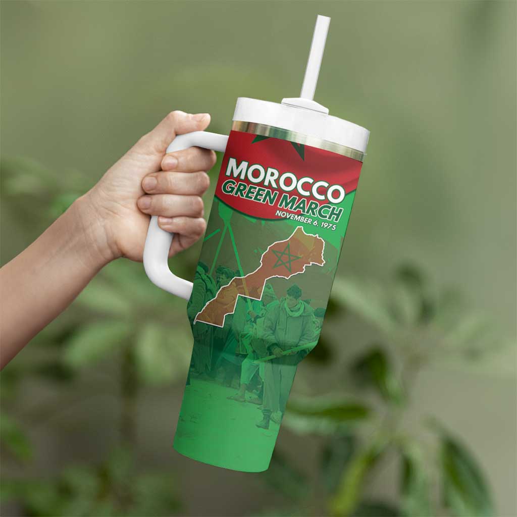 Morocco Green March Day Tumbler With Handle One People - One Nation - Wonder Print Shop
