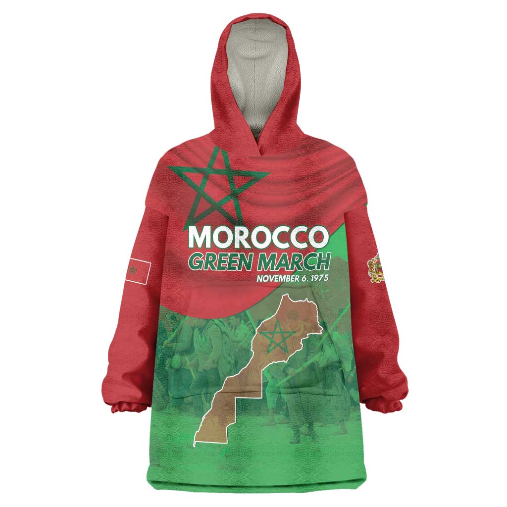 Morocco Green March Day Wearable Blanket Hoodie One People - One Nation - Wonder Print Shop