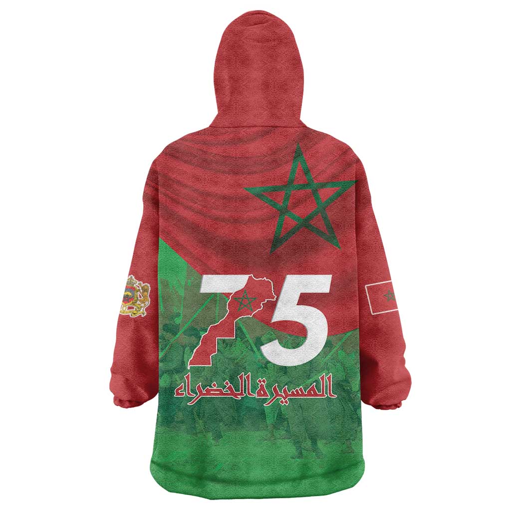 Morocco Green March Day Wearable Blanket Hoodie One People - One Nation - Wonder Print Shop