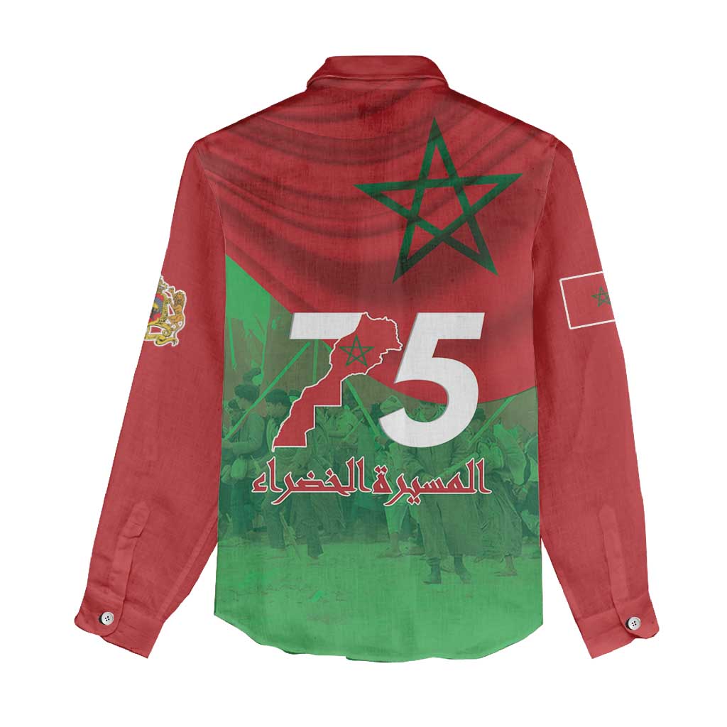 Morocco Green March Day Women Casual Shirt One People - One Nation - Wonder Print Shop
