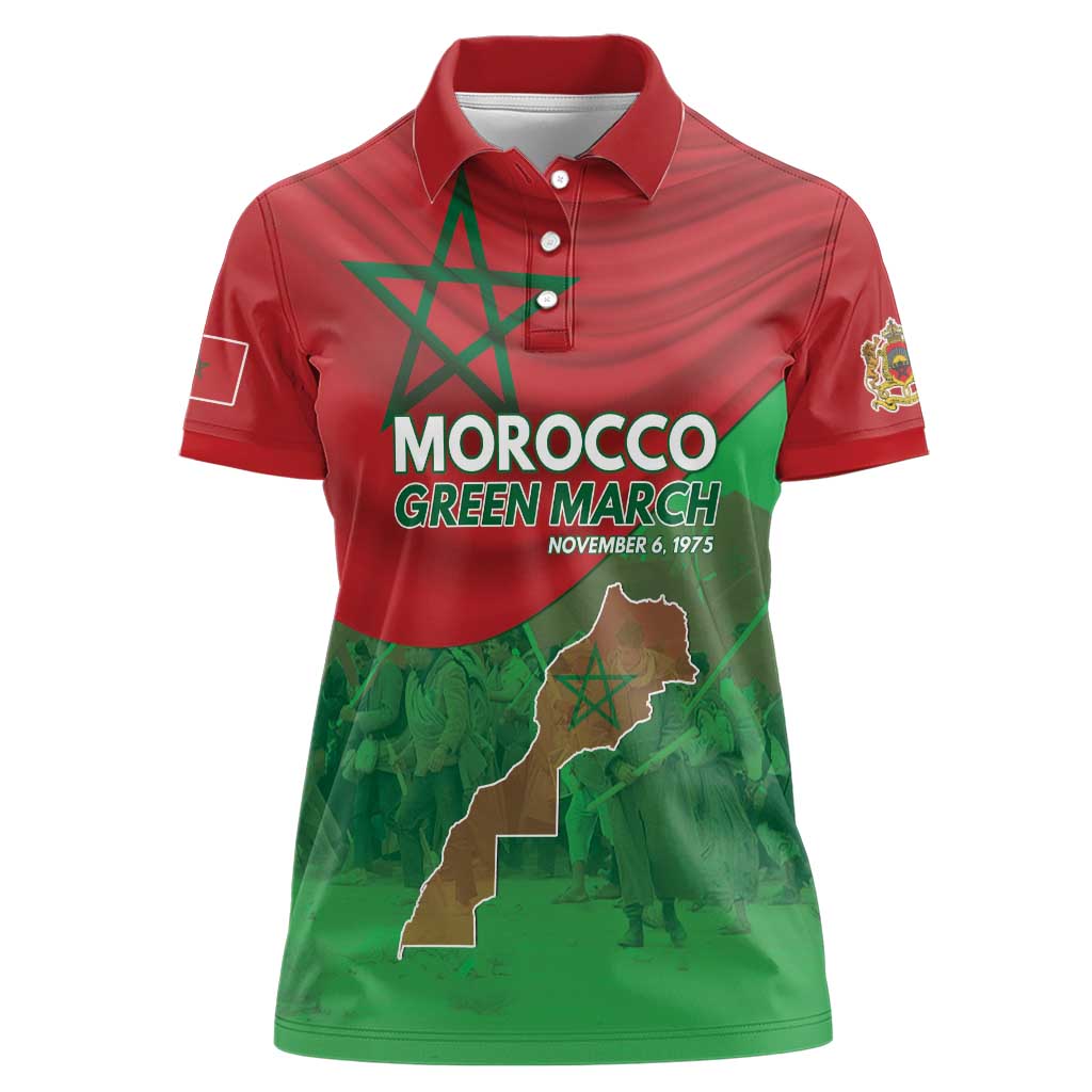 Morocco Green March Day Women Polo Shirt One People - One Nation - Wonder Print Shop