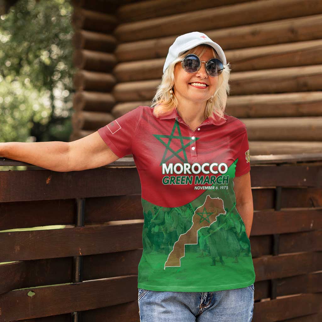 Morocco Green March Day Women Polo Shirt One People - One Nation - Wonder Print Shop