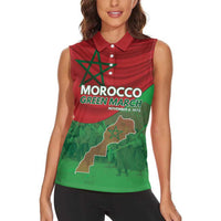 Morocco Green March Day Women Sleeveless Polo Shirt One People - One Nation - Wonder Print Shop
