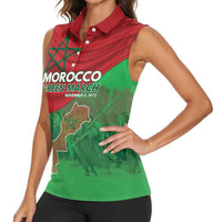 Morocco Green March Day Women Sleeveless Polo Shirt One People - One Nation - Wonder Print Shop