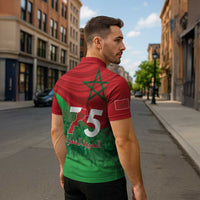 Morocco Green March Day Zipper Polo Shirt One People - One Nation - Wonder Print Shop