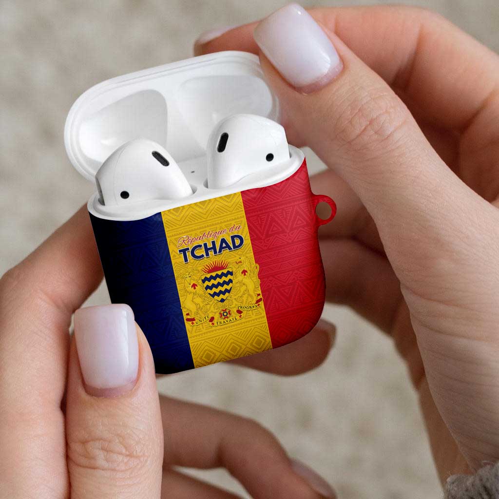 Chad AirPods Case Coat Of Arms - Flag Style - Wonder Print Shop