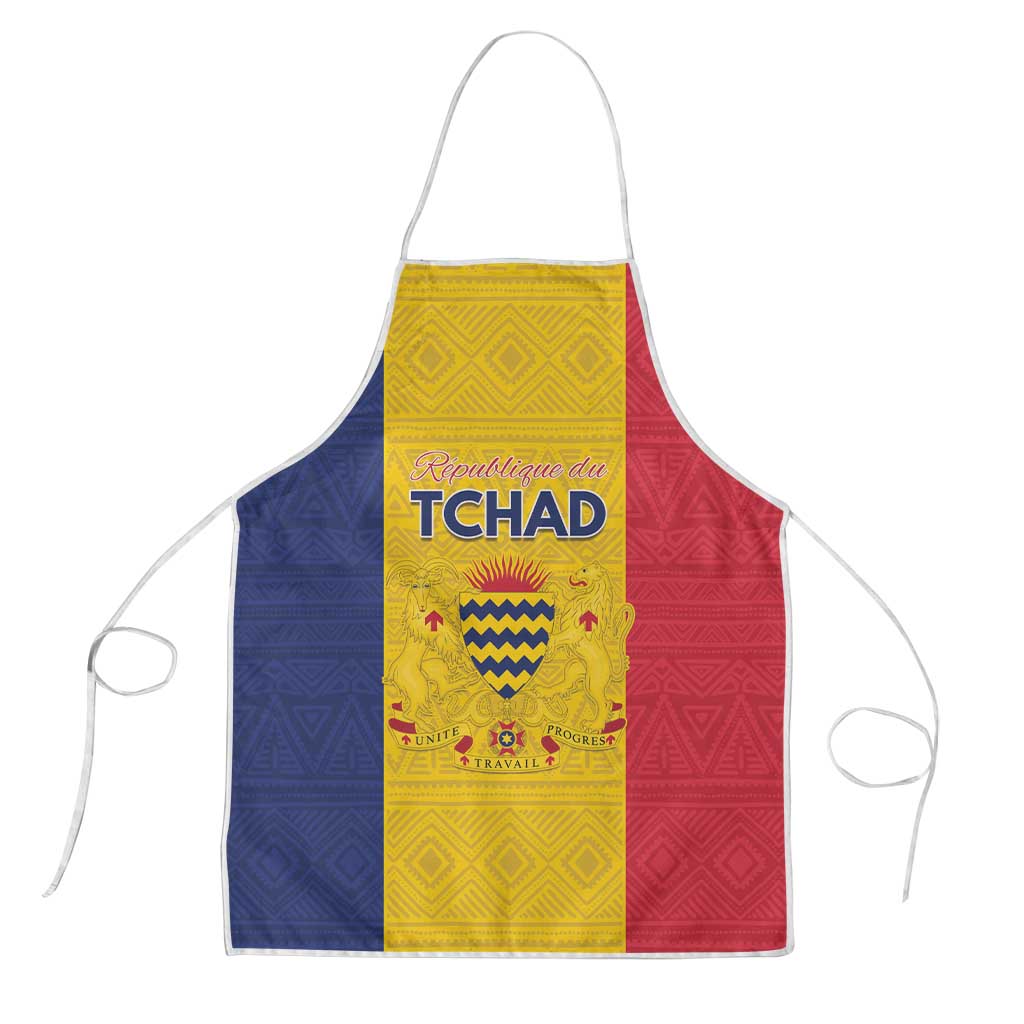 Chad Apron Coat Of Arms - Flag Style - Wonder Print Shop