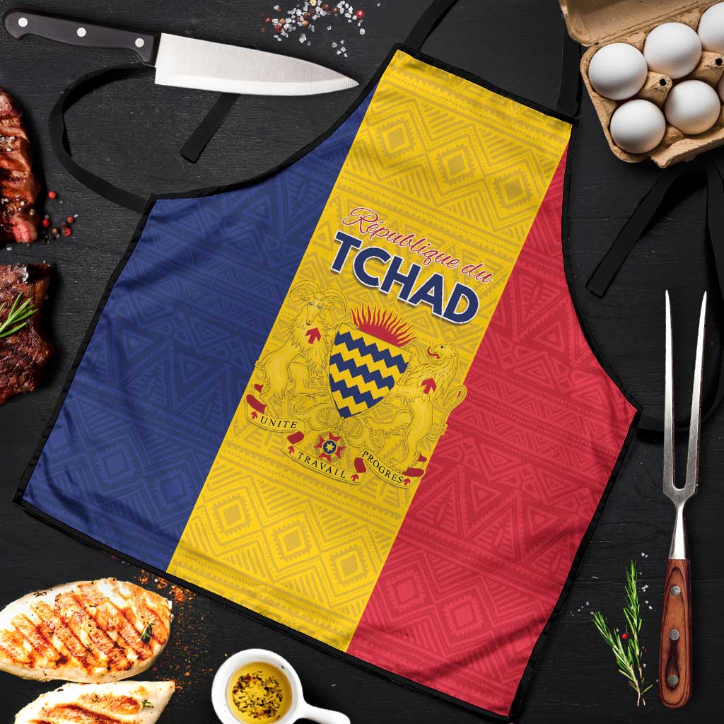 Chad Apron Coat Of Arms - Flag Style - Wonder Print Shop