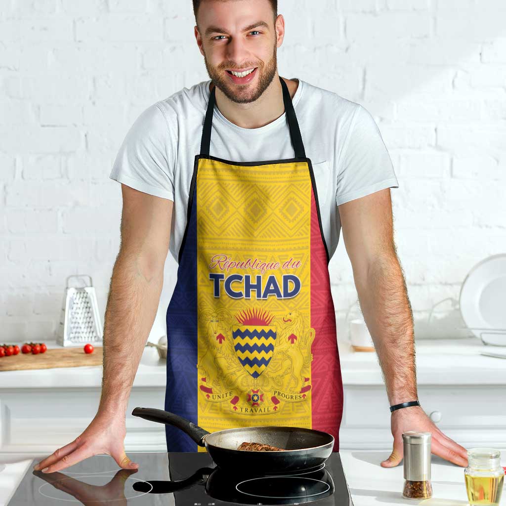 Chad Apron Coat Of Arms - Flag Style - Wonder Print Shop