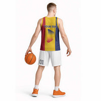 Personalized Chad Basketball Jersey Coat Of Arms - Flag Style - Wonder Print Shop