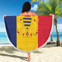 Chad Beach Blanket Coat Of Arms - Flag Style - Wonder Print Shop