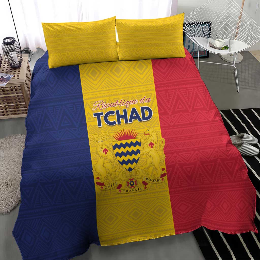 Chad Bedding Set Coat Of Arms - Flag Style - Wonder Print Shop