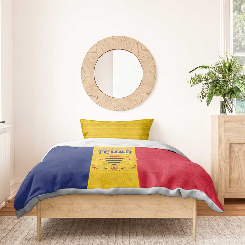 Chad Bedding Set Coat Of Arms - Flag Style - Wonder Print Shop