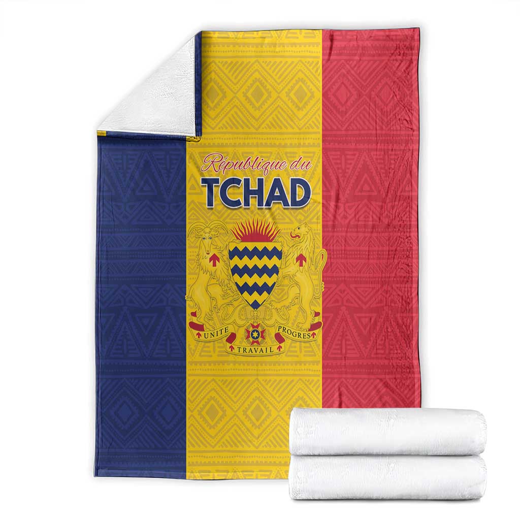 Chad Blanket Coat Of Arms - Flag Style - Wonder Print Shop