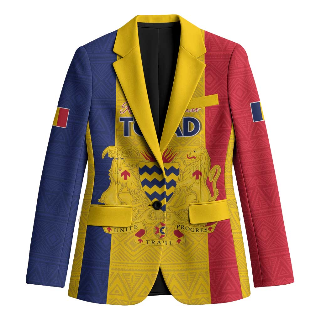 Personalized Chad Blazer Coat Of Arms - Flag Style - Wonder Print Shop