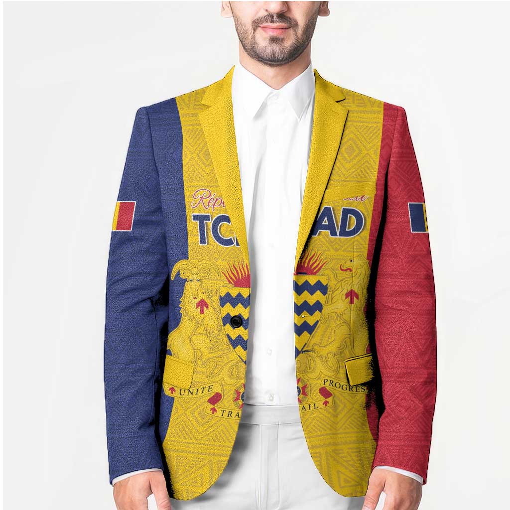 Personalized Chad Blazer Coat Of Arms - Flag Style - Wonder Print Shop