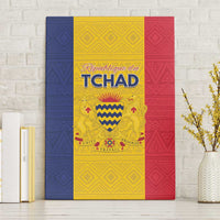 Chad Canvas Wall Art Coat Of Arms - Flag Style - Wonder Print Shop