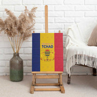 Chad Canvas Wall Art Coat Of Arms - Flag Style - Wonder Print Shop