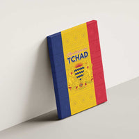 Chad Canvas Wall Art Coat Of Arms - Flag Style - Wonder Print Shop