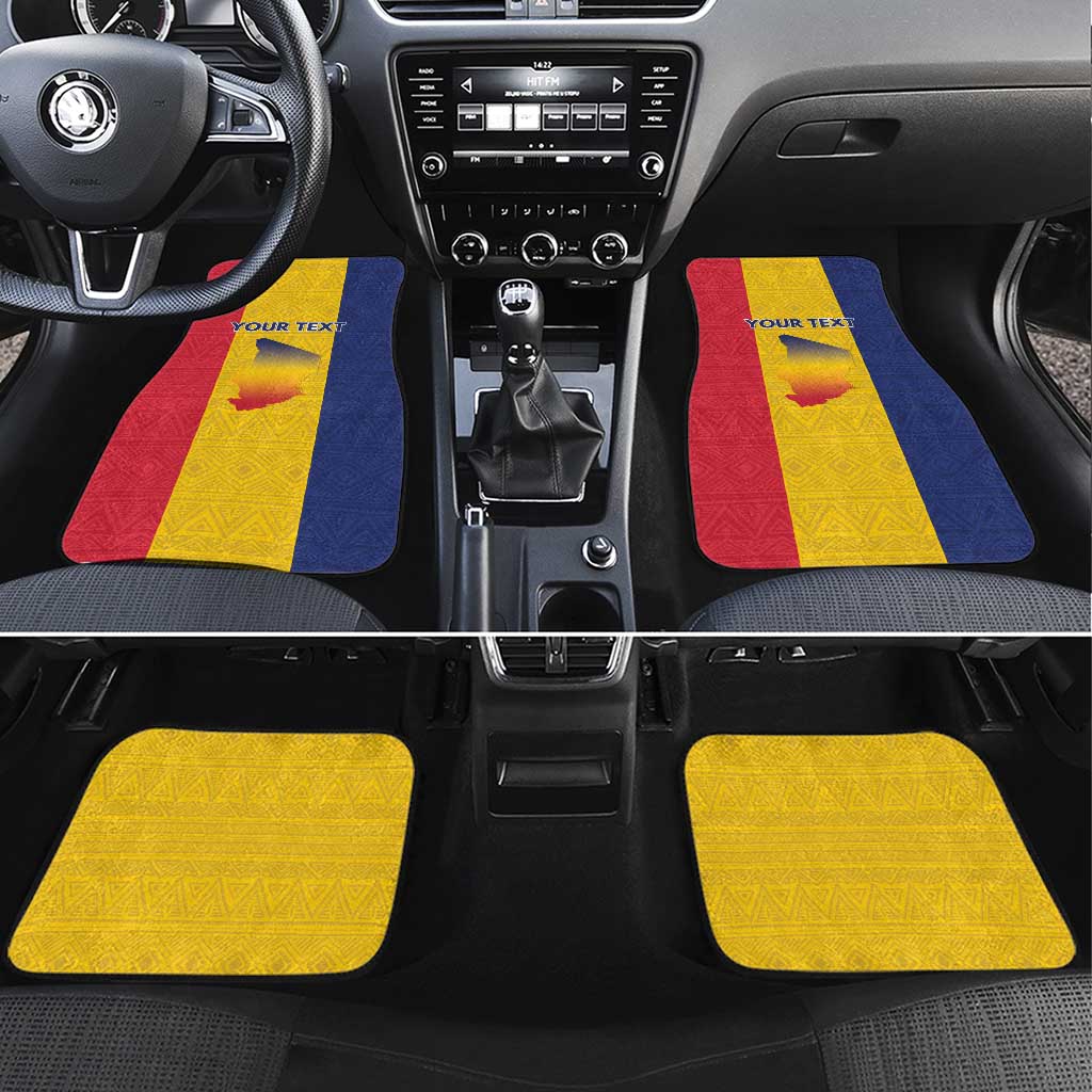 Chad Car Mats Coat Of Arms - Flag Style - Wonder Print Shop