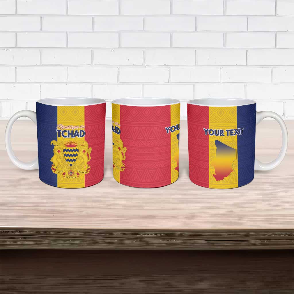 Personalized Chad Ceramic Mug Coat Of Arms - Flag Style - Wonder Print Shop