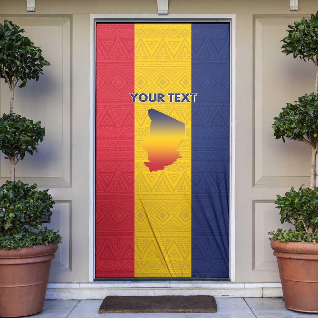 Chad Door Cover Coat Of Arms - Flag Style - Wonder Print Shop