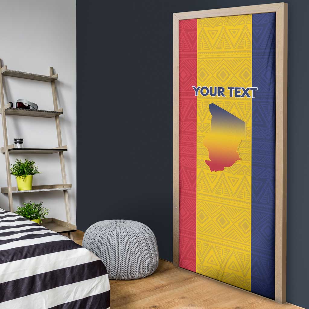 Chad Door Cover Coat Of Arms - Flag Style - Wonder Print Shop