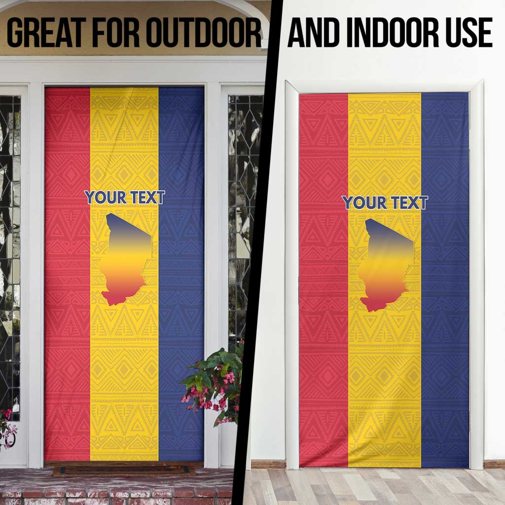 Chad Door Cover Coat Of Arms - Flag Style - Wonder Print Shop