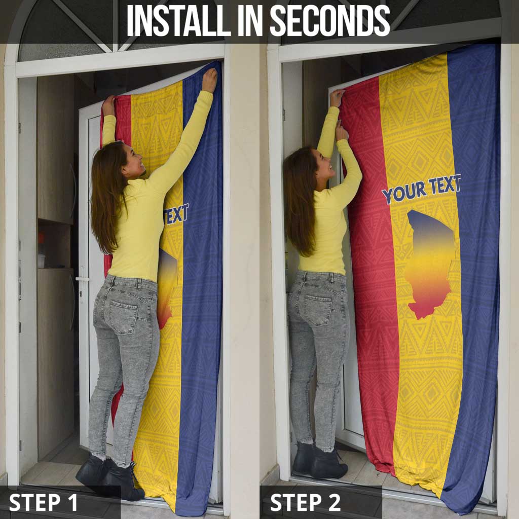 Chad Door Cover Coat Of Arms - Flag Style - Wonder Print Shop