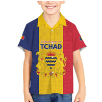 Personalized Chad Family Matching Mermaid Dress and Hawaiian Shirt Coat Of Arms - Flag Style - Wonder Print Shop