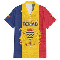 Personalized Chad Family Matching Off The Shoulder Long Sleeve Dress and Hawaiian Shirt Coat Of Arms - Flag Style - Wonder Print Shop