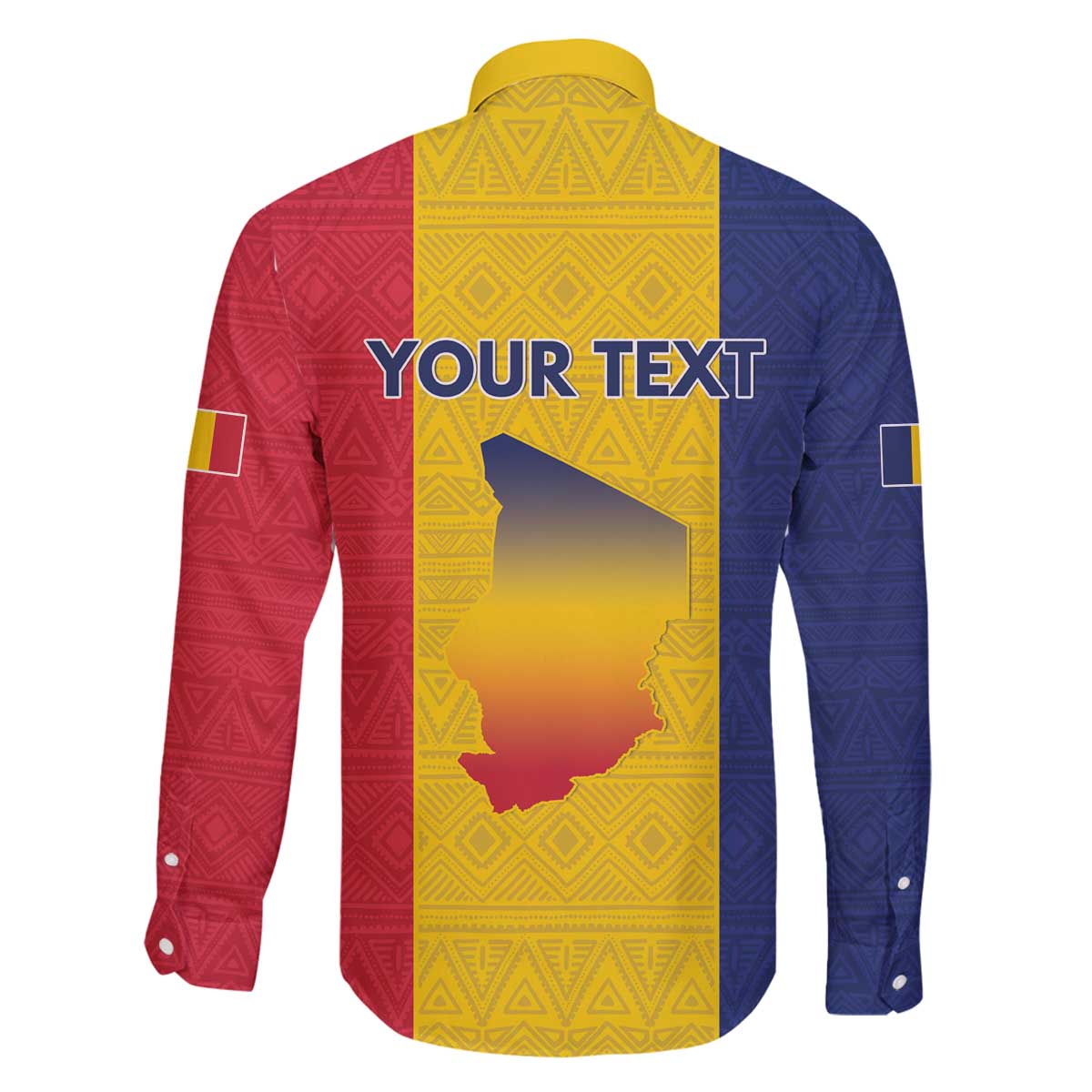 Personalized Chad Family Matching Off The Shoulder Long Sleeve Dress and Hawaiian Shirt Coat Of Arms - Flag Style - Wonder Print Shop