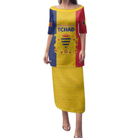 Personalized Chad Family Matching Puletasi and Hawaiian Shirt Coat Of Arms - Flag Style - Wonder Print Shop