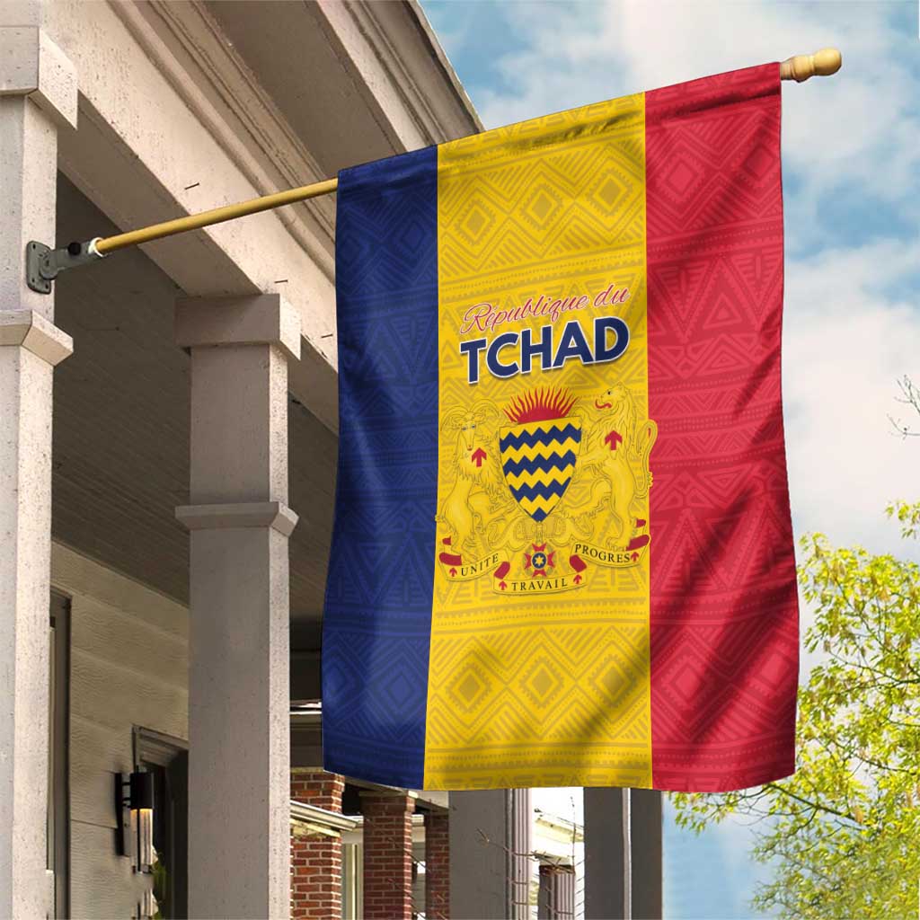 Chad Garden Flag Coat Of Arms - Flag Style - Wonder Print Shop