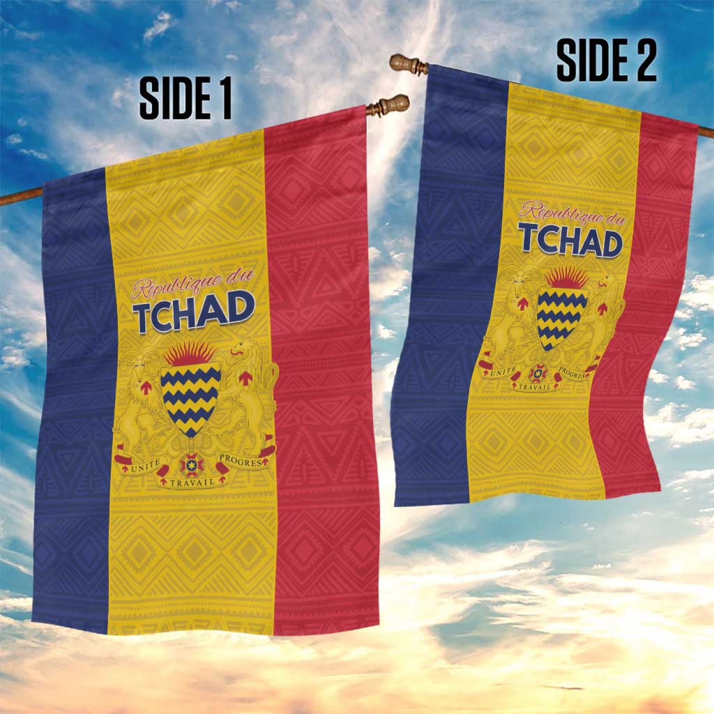 Chad Garden Flag Coat Of Arms - Flag Style - Wonder Print Shop