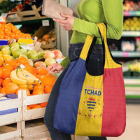 Chad Grocery Bag Coat Of Arms - Flag Style - Wonder Print Shop